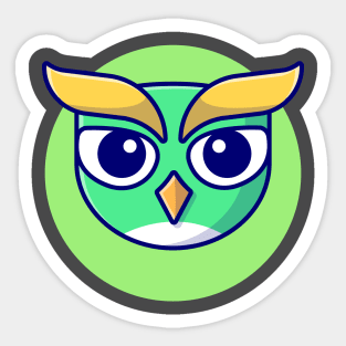 Cute Owl Cartoon Vector Icon Illustration Sticker